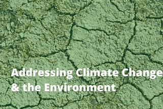 Addressing Climate Change and the Environment