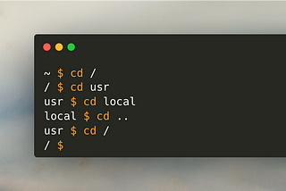 Change directory on the command line