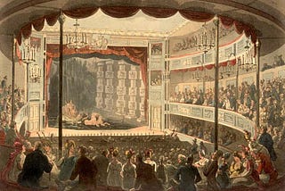 A painting of Sadler’s Wells Theatre