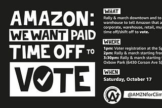 As workers, we’re asking Amazon to give us the time to vote.