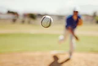 An incoming baseball.