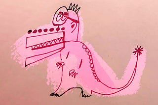 Picture of a dinosaur, representing evolution in a fun way