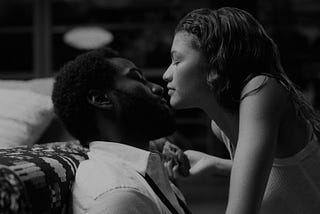 Still of Zendaya and John David Washington in “Malcolm & Marie.”