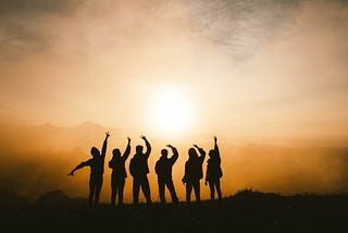 A group of young adult enjoying their moment