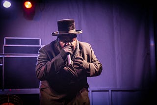 Jewish hip hop singer Nissim Black seen performing during the Chanukah festival in Pittsburgh.