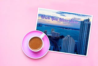 Cafecito Coffee and Postcard from Miami