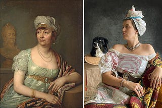 24 Famous Paintings, Recreated by an Artist and Her Dog