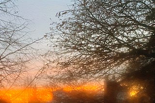 life’s blur, winter window views of a sunset | © pockett dessert, life’s blur