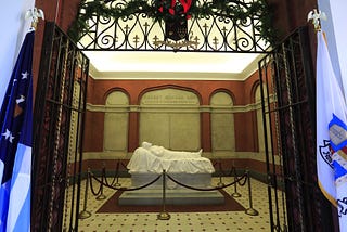 The interior of Lee Chapel with Robert E. Lee’s statue.