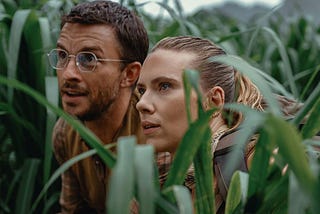 Scarlett Johansson and Jonathan Bailey in Jurassic World: Rebirth | Credit: Universal Pictures