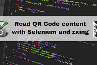 Read QR Code content with Selenium and zxing