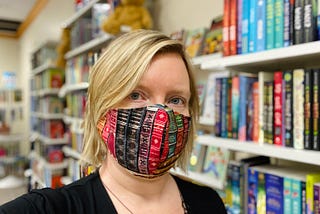 A photo of the author wearing a face mask.