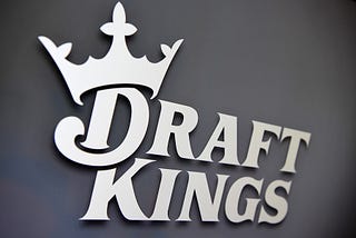 General view of the DraftKings logo at the ribbon cutting opening celebration for its Las Vegas location.
