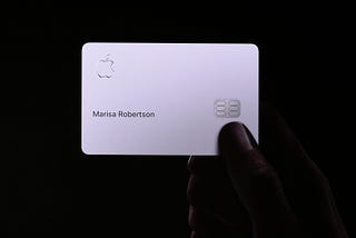 The Apple Card, presented at Apple’s product launch event on March 25, 2019.