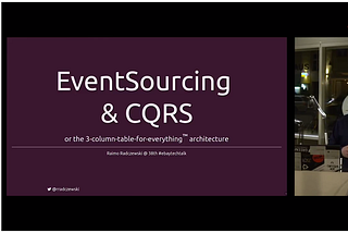 eBay Tech Talk Video on EventSourcing