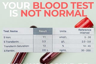 Your Blood Test Is Not Normal Part 1 — Iron | How You Could Be Anemic & Not Know It