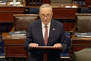 Senator Schumer speaks on the Senate floor on the verdict in the second impeachment trial of Donald Trump.