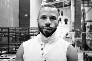 Daniel James Belnavis pictured backstage at the Kennedy Center for the Performing Arts during a performance of Hamilton: An American Musical