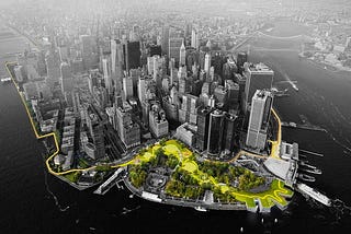 Image of battery park as part of NYC’s resiliency project