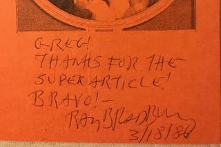 CONVERSATION WITH RAY BRADBURY