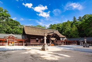 Beyond the main gate, you’ll come across Oyamazumi Shrine’s main hall. The shrine is dedicated to Oyamazumi-no-Okami. For centuries, samurai and military commanders have come here to pray to the god of mountains for victory in battle.
