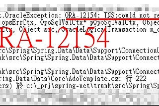 ORA-12154: TNS: 無法解析指定的連線 ID