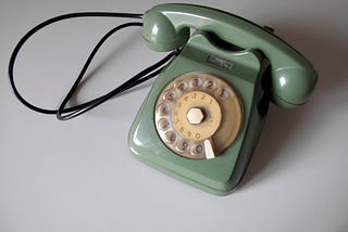 A vintage landline phone