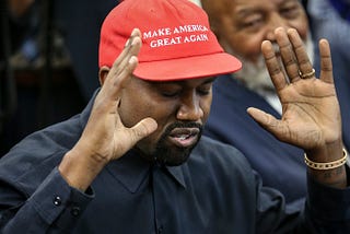 Kanye West speaking at a meeting with President Donald Trump in the Oval office on October 11, 2018.