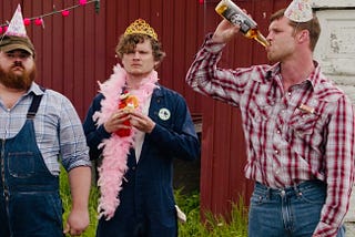 Source: Hulu. Left to right: Dan, AKA Squirrely Dan (K. Trevor Wilson), Daryl, AKA Dary (Nathan Dales), and Wayne (Jared Keeso).