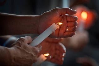 A prayer and candle vigil organized by the city of El Paso on August 4, 2019.