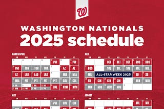 Nationals announce 2025 regular season schedule