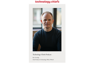 Podcast thumbnail of Rico Surridge for Technology Chiefs website.