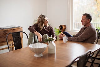 a woamn and a man talking. marriage, love, women