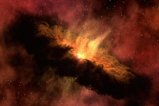 Nebula cloud in space