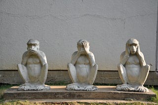Three monkeys: see no evil, hear no evil, speak no evil