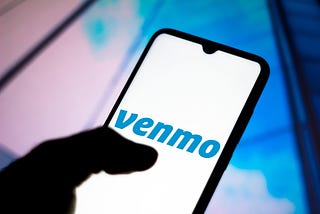 Venmo logo displayed on a smartphone.