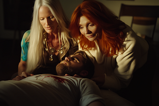 Vera and Sara tend to William