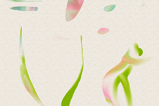 Abstract — Hand Drawn Digital Art by Laurie Perez — from out of the formless, things begin to take shape — a tree, a human being, the concept of love and togetherness