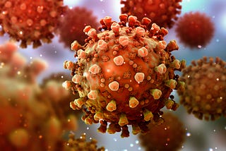 Photo illustration of the coronavirus Covid-19.