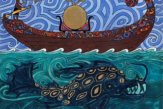 Sun boat and sea monster in Jung’s Red Book