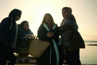 Sharon Horgan, Eva Birthistle, Eve Hewson, and Sarah Greene in Bad Sisters | Credit: Apple TV+
