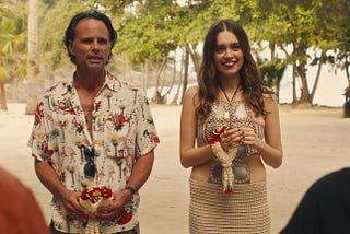 Walton Goggins and Aimee Lou Wood in The White Lotus | Credit: HBO