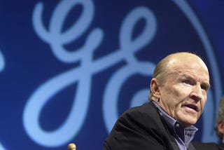 General Electric Chairman and CEO John F. Welch speaks during a news conference November 27, 2000, in New York City.