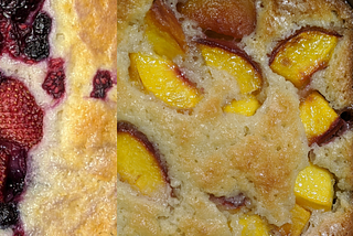 Cherry pudding, Northern peach cobbler, Berry pudding, Southern peach cobbler
