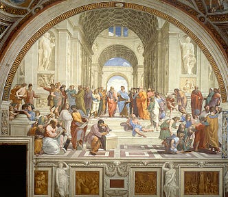 “School of Athens” painting by Raphael, 1511