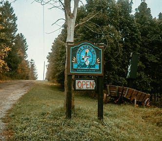 The Home of Haute Goat - Bashert Farm entrance sign