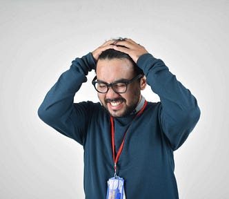 Frustrated salesperson