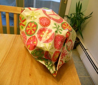 A terribly wrapped gift.