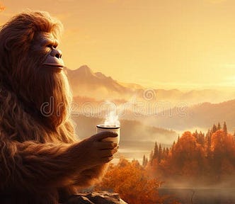 Article titled ‘Bigfoot’s Blockchain Brew: Whimsical Haikus at Starbs,’ showcasing a collection of playful haikus depicting Bigfoot’s encounters with technology, frothy drinks, and a serene ambiance at a coffeehouse named ‘Starbs, starbucks