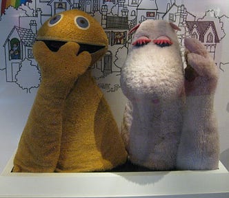 Zippy and George, two characters from the TV show Rainbow